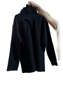 Color Block Turtleneck Sweater