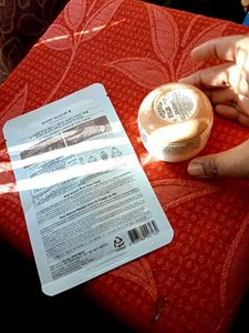 the face shop mask and mama Earth rice water cream