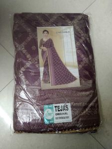 Foil Print Saree