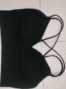 Black Bralette Top from savana for gym women