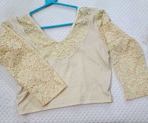 Lace Detail Long Sleeve Top