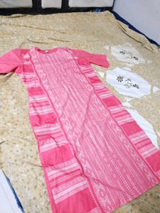 Pink Printed Kurta