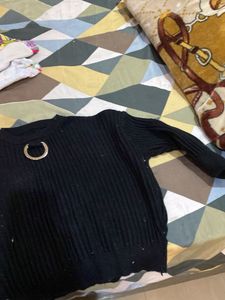 Chic Black Long Sleeve Top