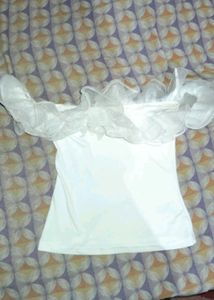 Beautiful White Bardot Top