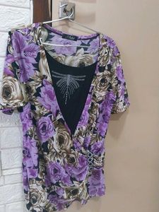 Purple Floral Top