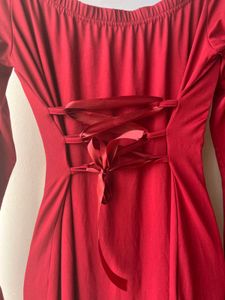 Red Off-Shoulder Dress