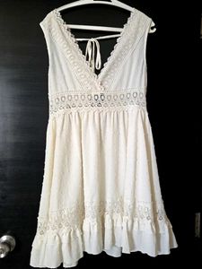 White Lace Mini Dress