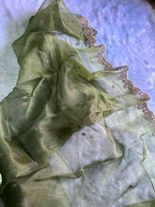 Olive Green Embroidered Suit
