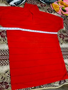 Red ♥️ TShirt On Black Line