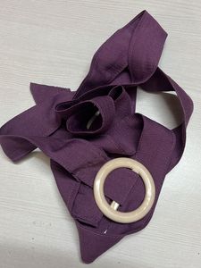 Purple Tiered Dress with Belt