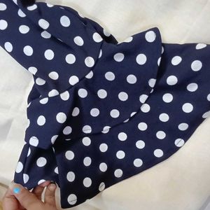 💙Peplum Polka Dot Top With Bell Sleeves💙
