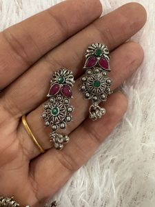 Oxidised Mangalsutra Pendent&amp; Earrings(no Chain)