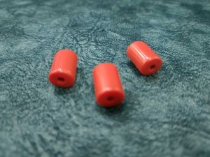 Coral Barrel Beads - Set of 3