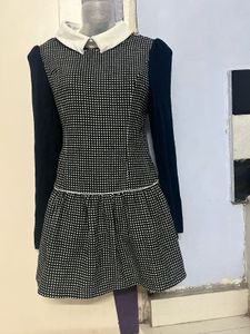 Polka Dot Korean Drop Waist Dress