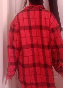 Red &amp; Black Plaid Flannel Shirt