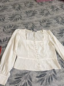 Elegant White Long Sleeve Top