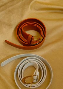 Belts - White &amp; brown