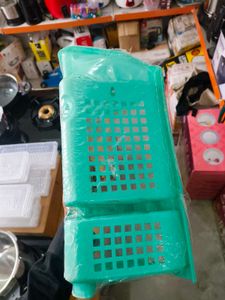 Mint Green Plastic Shelf Organizer