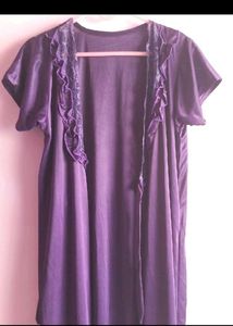Purple Satin Robe