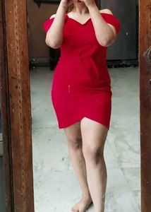 Red Off-Shoulder Dress