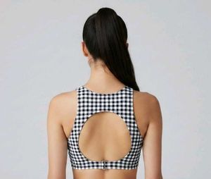 🖤 White Gingham Cropped Halter Top! 🤍