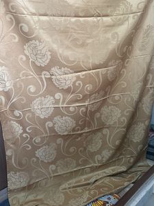 Pack of 2 Elegant Gold Floral Curtain
