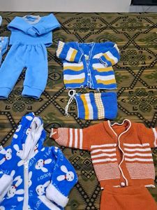 Combo 5 Peace Baby Sweaters 0 To 6 Month