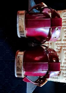 WineRed Strappy Heel (Check All Pictures For Flaws