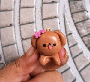 Dog Clay Charm