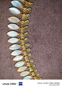Mother of Pearl &amp; Gold Necklace