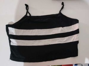 Black&white Crop Top