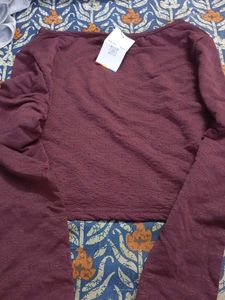 Burgundy Long Sleeve Top