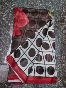 Multicolored Dot Floral Printed Saree