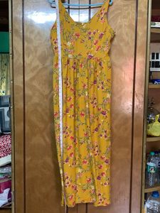 Floral Yellow Maxi Dress