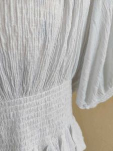 Light Blue Peplum Top