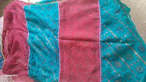 Marble Chiffon Saree With.stitched Blouse