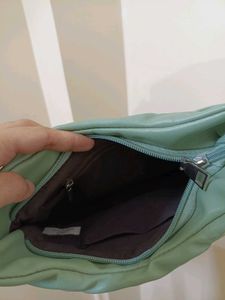Sage Green Ruched Shoulder Bag