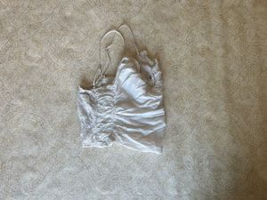White Ruched Cami Top