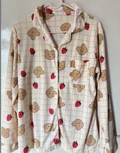 Korean Teddy Night Top🤎