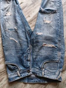 Ripped Blue Denim Jeans