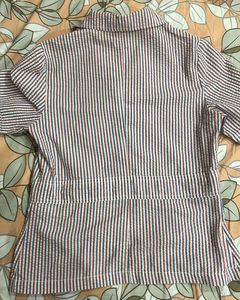 Striped Short Sleeve Blazer
