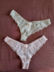 H&amp;M 2 Pair Of Satin Thong UNUSED/Size-M