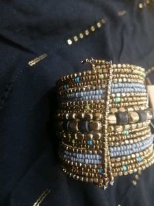 Metallic Beaded &amp; Stacked Bracelet