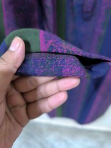 Blue And Purple Woolen Kurti For Winters.