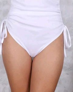 Shein Spaghetti Strap Ruched Tie-Up Leotard Top