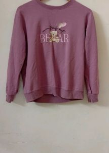Cute Mauve Teddy Bear Sweatshirt🧸