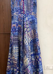 Flary Abstract Print Gown