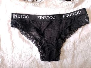 branded black lace lingerie set.
