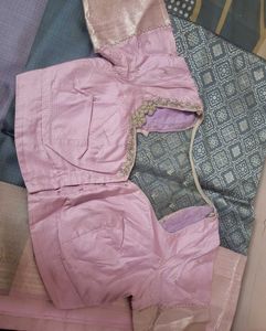 kanjivaram silk saree with blouse &amp; belt