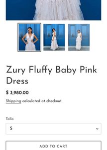 Zury Fluffy Baby Pink Dress